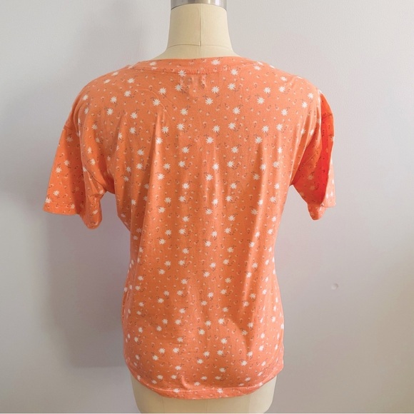 Love, Fire Los Angeles Floral Print Tee Shirt- Orange- Size XL- NWT - Picture 4 of 7